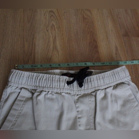 Quilted Giraffe Elastic Waist Khaki Jogger Pants - Picture 3 of 5